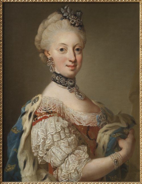 Sofia Magdalena, 1746-1813, drottning av Sverige prinsessa av Danmark, 1768, Lorens Pasch le jeune