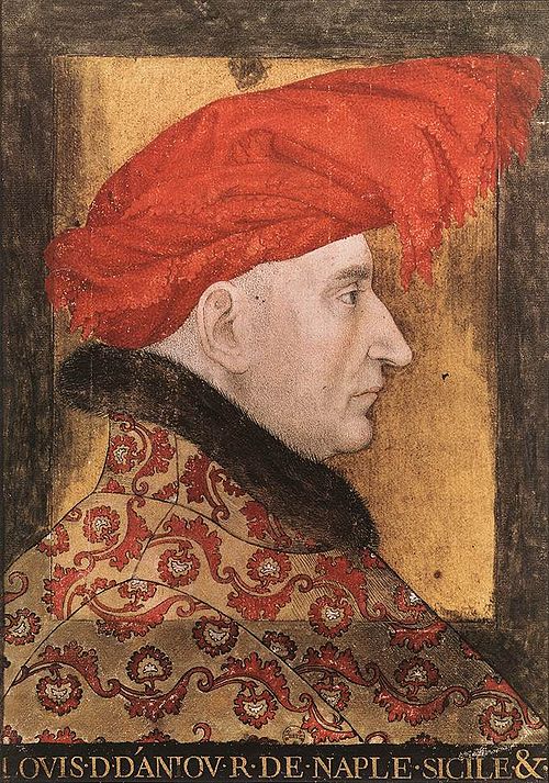 Louis II d'Anjou de profil à droite, 1450, Barthélemy d'Eyck