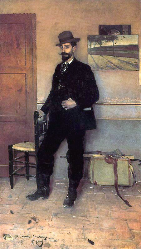 Portrait of Santiago Rusiñol, 1890, Ramón Casas