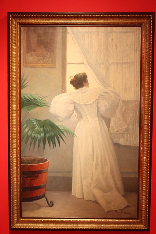 Mirando al exterior, 1890, Ramón Casas