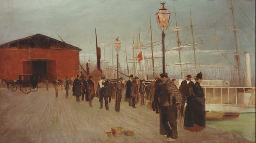 Figures en el port, 1890, Ramón Casas