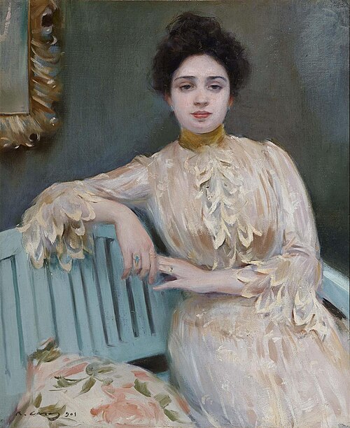 Retrato de Mercedes Llorach (Portrait of Mercedes Llorach), 1901, Ramón Casas