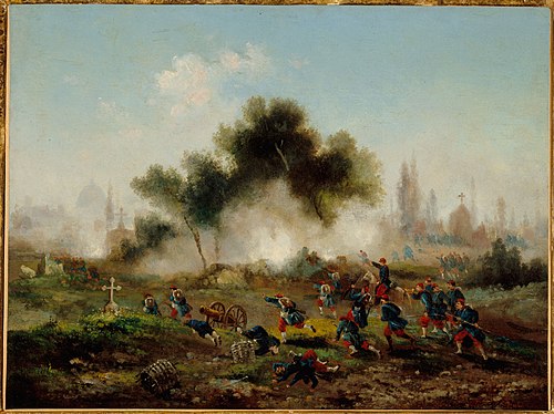 Assaut d'un cimetière par les troupes régulières, mai 1871, 1871, Gustave Boulanger