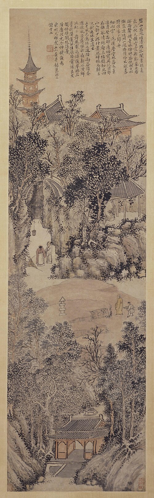 钱穀虎丘前山图轴, 1567, Qian Gu