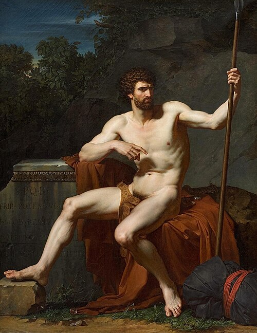 Soldat romain au repos, académie, 1788, François-Xavier Fabre