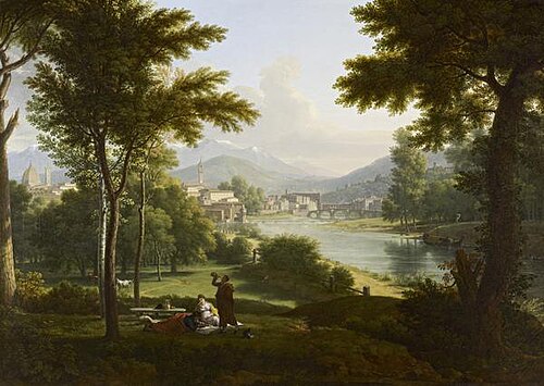 A View of Florence from the North Bank of the Arno, 1813, François-Xavier Fabre