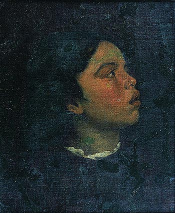 Study of the head of a girl, 1856, Victor Meirelles