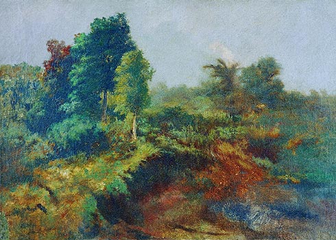 Esboço de paisagem para "Passagem do Humaitá", 1870, Victor Meirelles