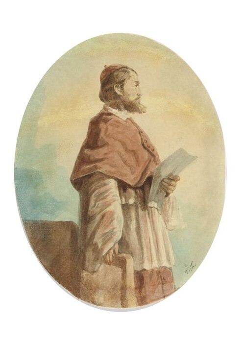 Estudo de traje, 1854, Victor Meirelles