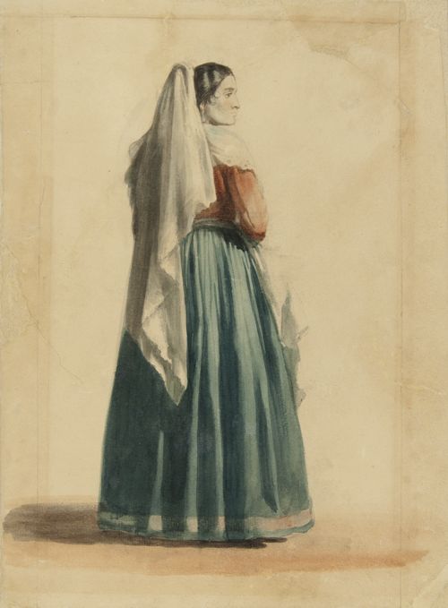Estudo de Panejamento 12, 1856, Victor Meirelles