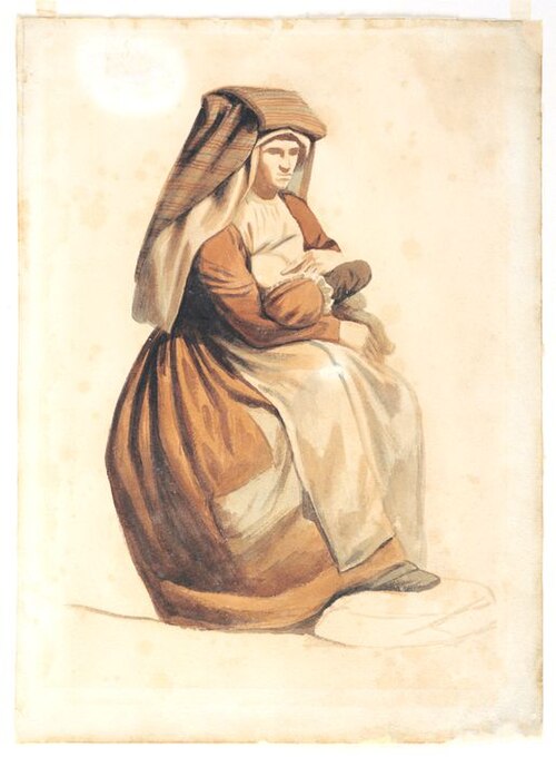 Estudo de Panejamento 15, 1856, Victor Meirelles