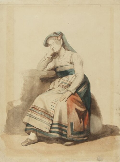 Estudo de Panejamento 19, 1856, Victor Meirelles