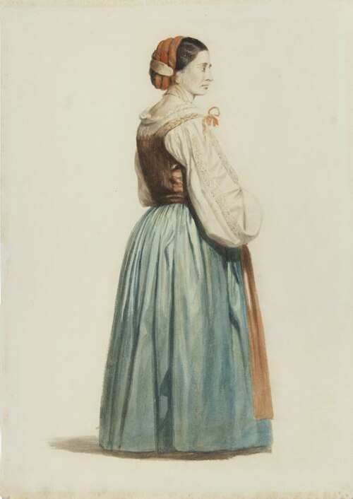 Estudo de Panejamento 21, 1856, Victor Meirelles