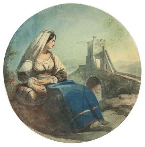 étude de costume, 1854, Victor Meirelles