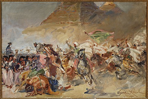 Battle of the Pyramids, sketch, 1896, Wojciech Kossak