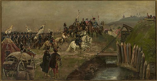 Parade of the Austrian troops before King Jan Sobieski, 1898, Wojciech Kossak