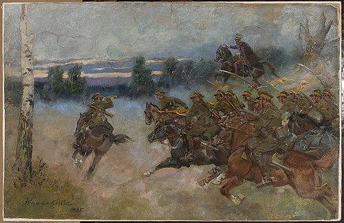 Cavalry charging, 1925, Wojciech Kossak
