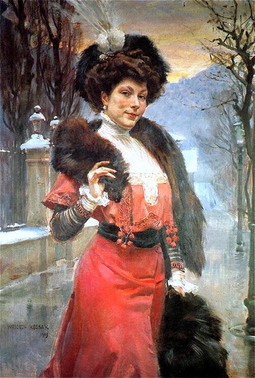 Portret Zofii Hoesickowej, 1909, Wojciech Kossak