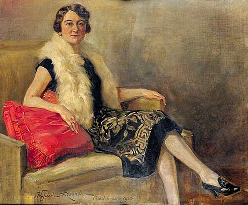 Portret pani Szulczewskiej, 1925, Wojciech Kossak
