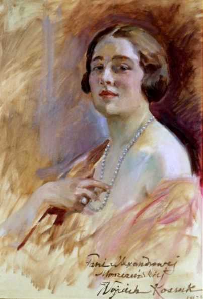 Portret pani Aleksandrowej Moszczeńskiej, 1925, Wojciech Kossak