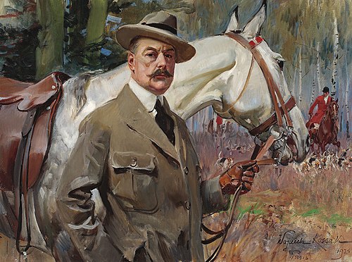Self-portrait with a horse, 1924, Wojciech Kossak