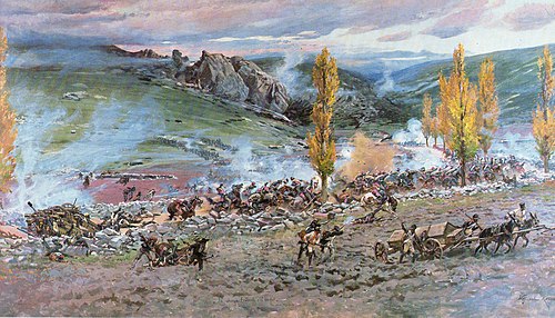 Charge of the Spanish battery, 1899, Wojciech Kossak