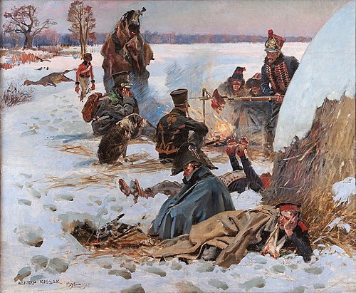 Biwak pod Berezyną, 1913, Wojciech Kossak