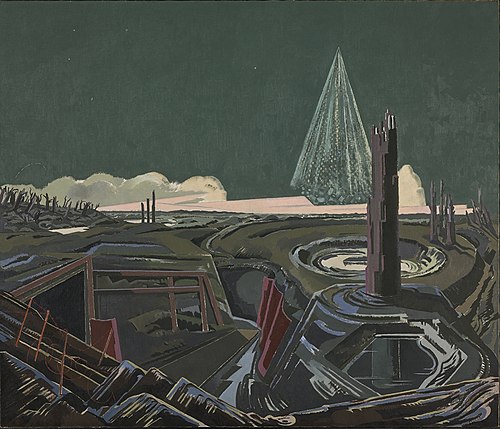 Bombardement de nuit, 1919, Paul Nash
