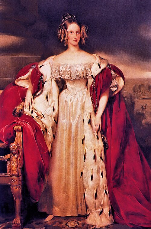 Portrait de la reine Louise Marie, 1830, Gustave Wappers