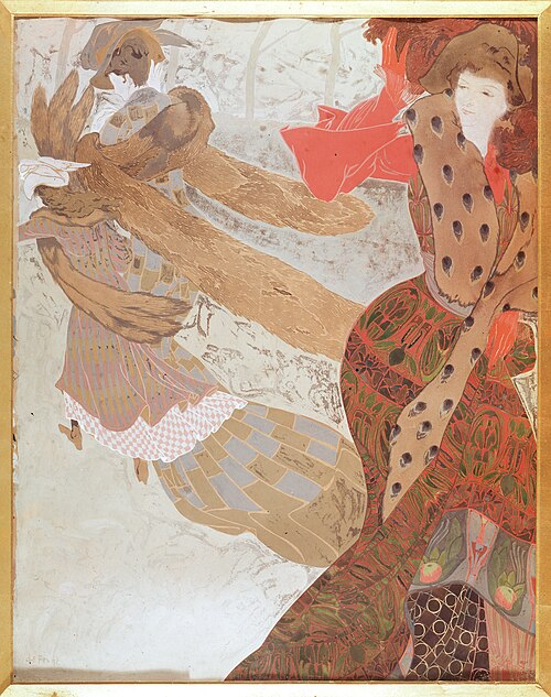 Femme en promenade, , Lucien Lévy-Dhurmer