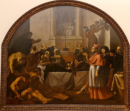 Saint Charles Borromeo Visiting Plague-Stricken in Milan, 1647, Karel Škréta