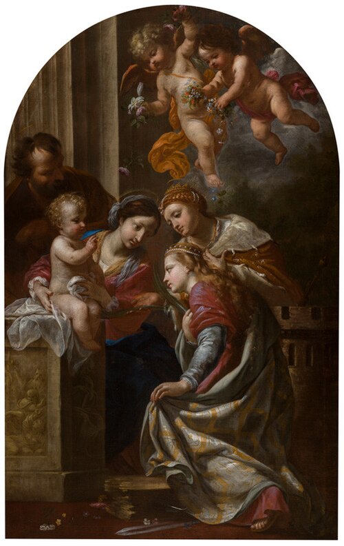 Holy Family with St Catherine and St Barbara, , Karel Škréta