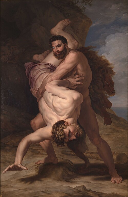 Hércules y Anteo., 1835, Rafael Tejeo