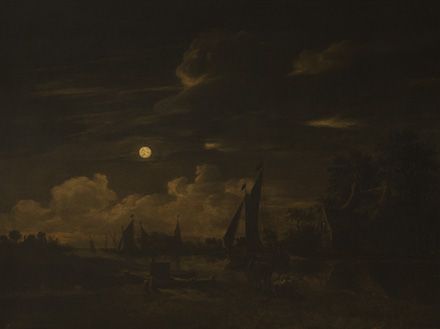 Kanallandschaft bei Mondschein, 1627, Rafaël Camphuysen
