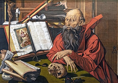 Saint Jérôme méditant, 1537, Marinus van Reymerswale