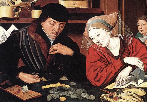 The Money Changer and his Wife, , Marinus van Reymerswale