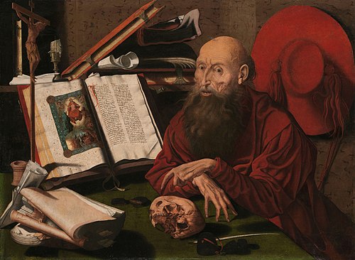 Saint Jérôme dans son étude, 1540, Marinus van Reymerswale