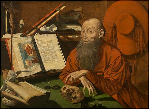 Saint Jérôme de Bethléem, 1541, Marinus van Reymerswale