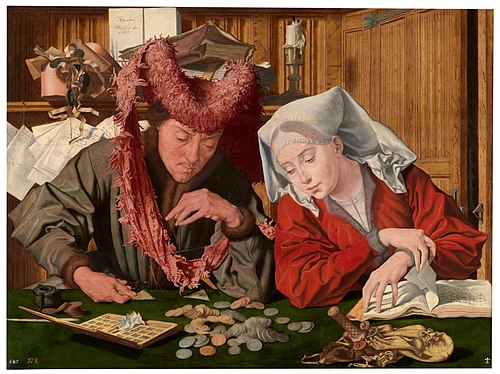 Le Changeur et sa Femme, 1538, Marinus van Reymerswale