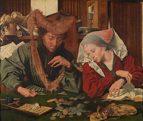 Le Changeur et sa Femme, 1539, Marinus van Reymerswale