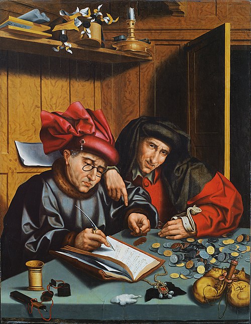 Les Changeurs d'argent, 1540, Marinus van Reymerswale