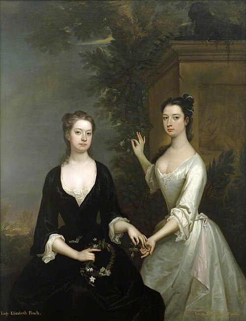 Lady Elizabeth and Lady Henrietta Finch, 1730, Charles Jervas