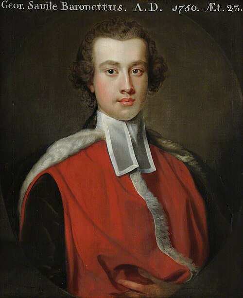 Sir George Saville (1726–1784), Bt, Fellow-Commoner (1744/1745), 1750, Charles Jervas