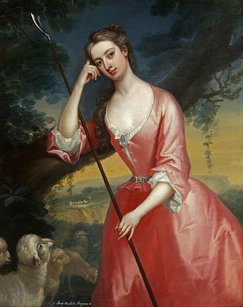 Lady Rachel Cavendish, Lady Morgan (1697 - 1780), as a Shepherdess, 1727, Charles Jervas