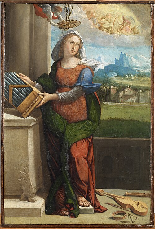 Saint Cecilia, 1550, Benvenuto Tisi