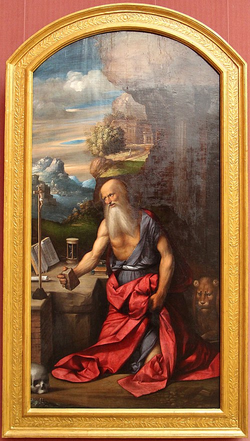 The penitent saint Jerome, 1524, Benvenuto Tisi