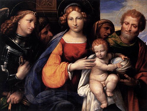 Virgin and Child with Saints, 1524, Benvenuto Tisi