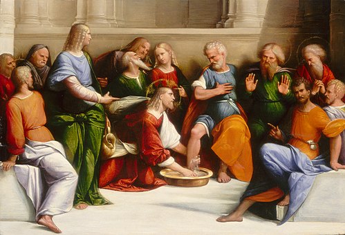 Lavement des pieds, 1520, Benvenuto Tisi