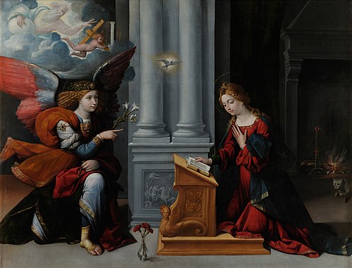 Annunciation, 1528, Benvenuto Tisi