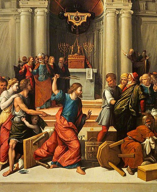 Christ Driving the Money-changers from the Temple, 1545, Benvenuto Tisi